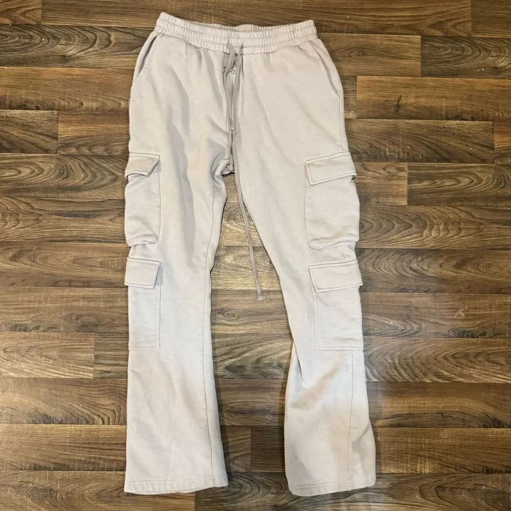FN Grey Stacked Sweatpants